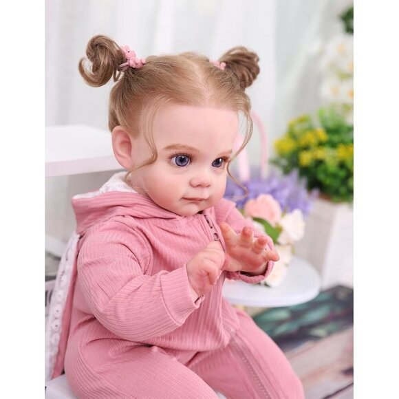 🆕 20 inches Vinyl Body Realistic Reborn Baby Girls Doll - Picture 2 of 8